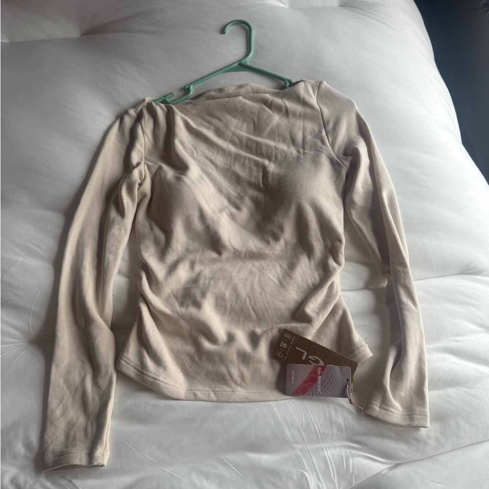 OGL Cream Long Sleeve Top NWT